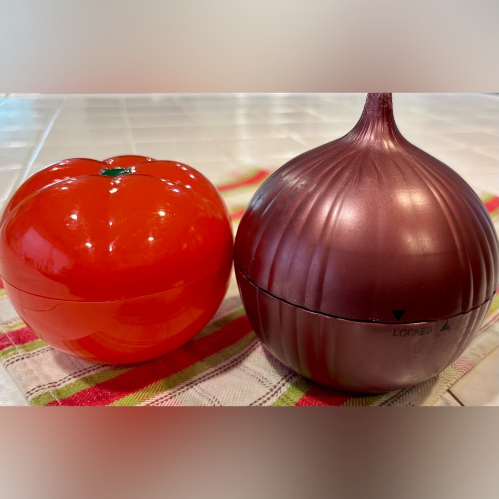 Set of Two Tomato and Onion Savers/Containers